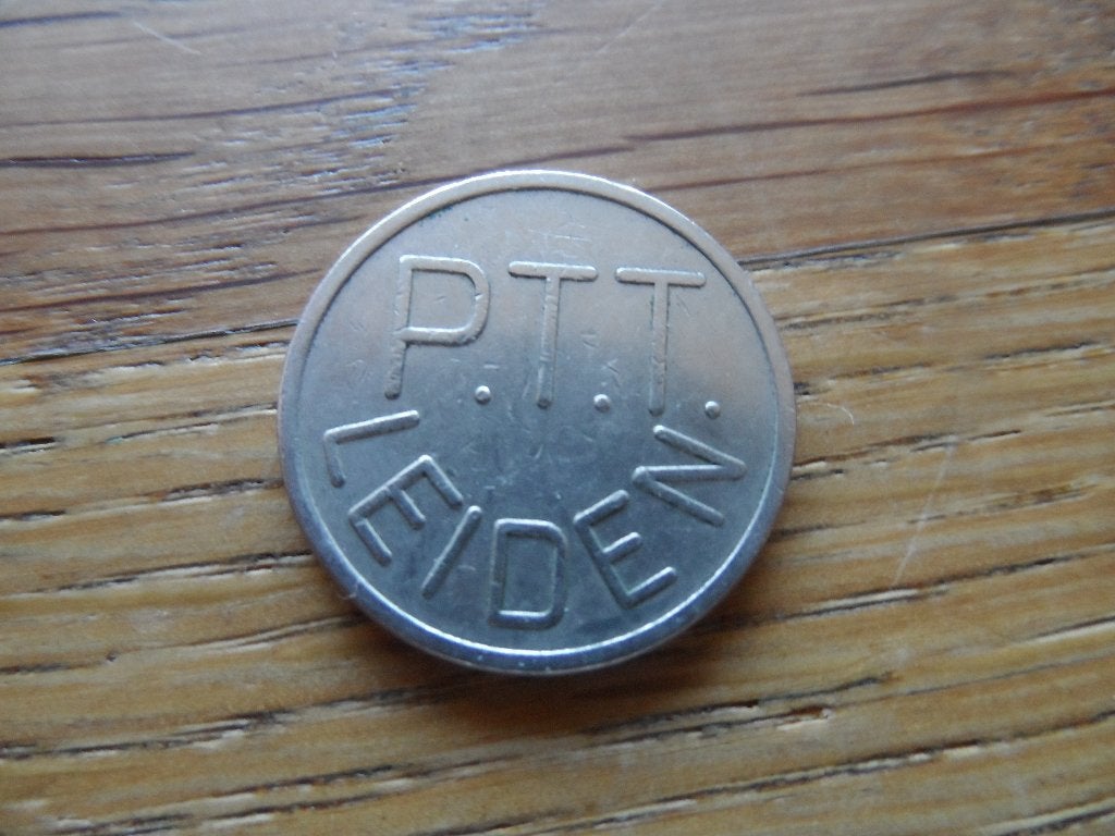 Koffie munt kantine penning PTT LEIDEN, Postzegels en Munten, Ophalen of Verzenden, Overige materialen