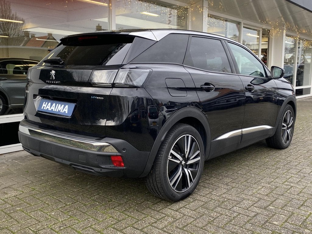Peugeot 3008 1.6 HYbrid 180 Allure Pack Business | 19 inch |, Auto's, Euro 6, 181 pk, Leder en Stof, Zwart