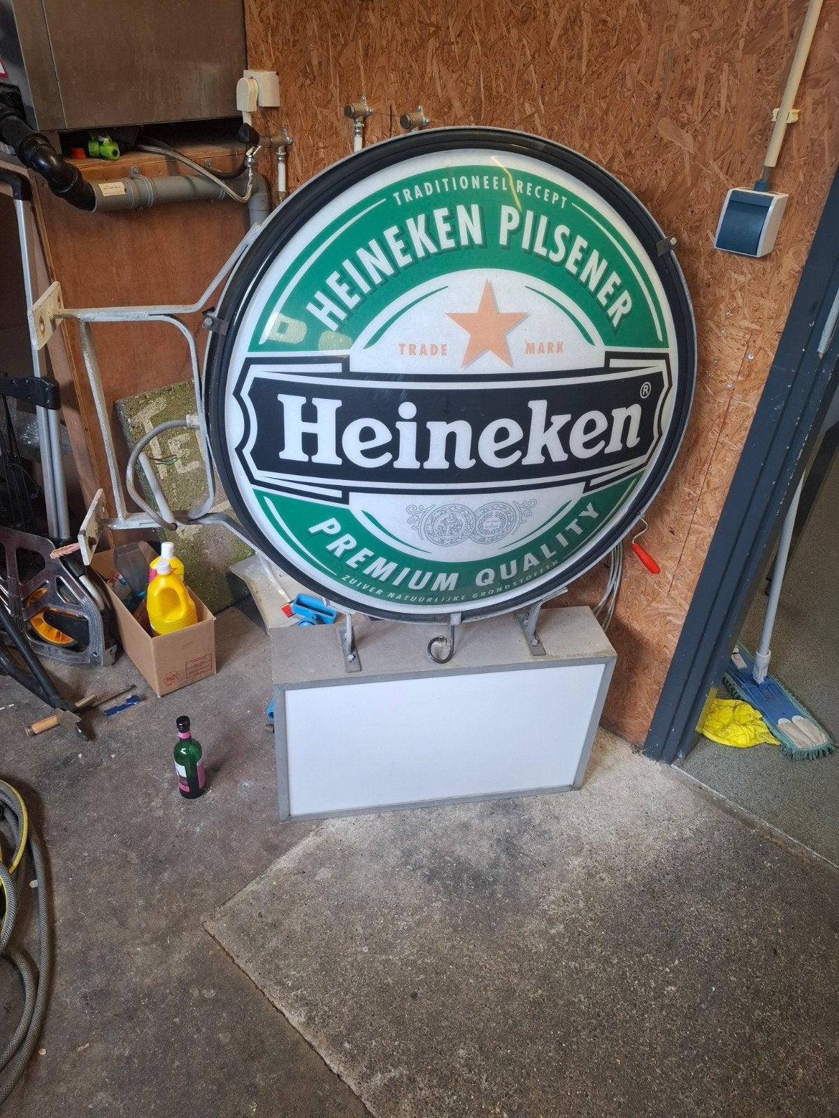 Heineken bord, Ophalen, Gebruikt, Reclamebord, Plaat of Schild, Heineken