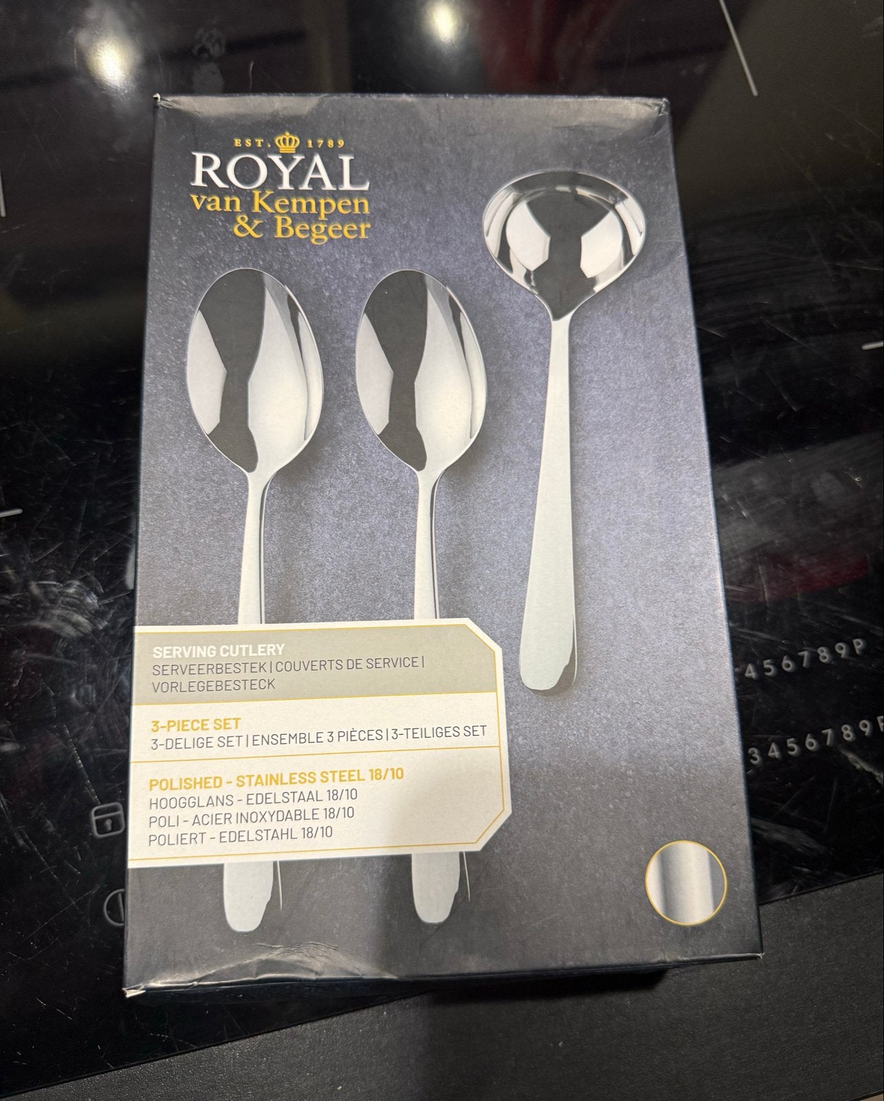 Royal van Kempen & Begeer Serveerset - 3-delig, Los bestek, Nieuw, Rvs of Chroom, Serveergerei