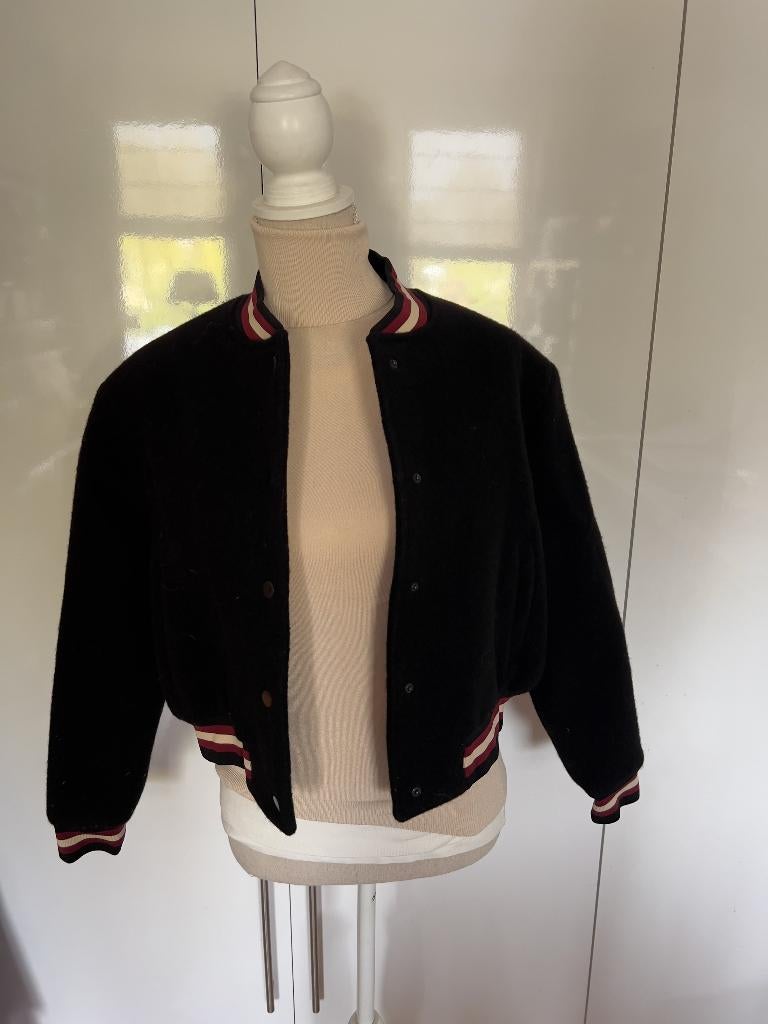 BASH (BA&SH) NIEUW Bomber jasje Wol maat 1 = 36, BASH, Zwart, Nieuw, Ophalen of Verzenden