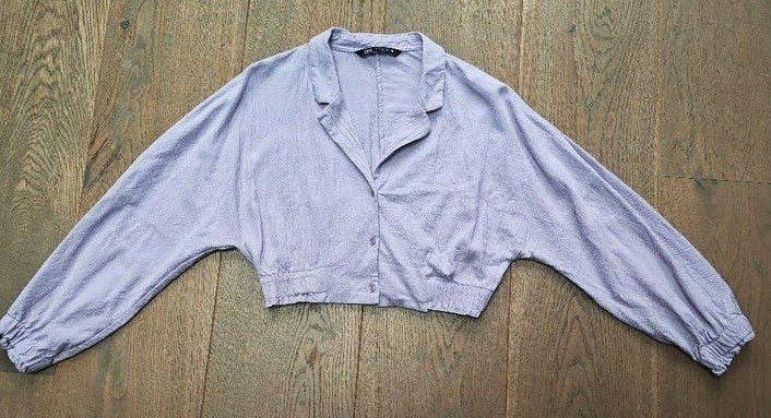Te koop: Leuke lila blouse/top van het merk ZARA Maat: S, Zara, Paars, Ophalen of Verzenden, Zo goed als nieuw