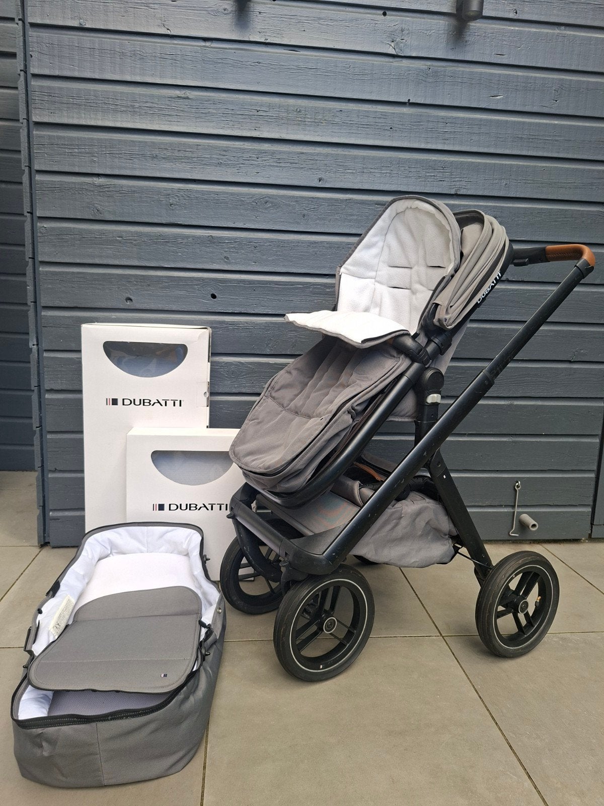 Comlete Dubatti kinderwagen inclusief reiswieg, Gebruikt, Verstelbare duwstang, Combiwagen, Ophalen
