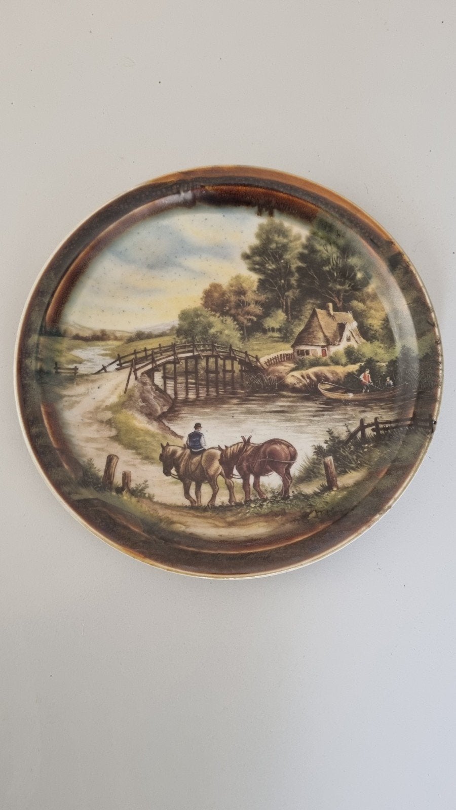 Decoratieve Royal Schwabap Wandbord met Landschap, Ophalen of Verzenden