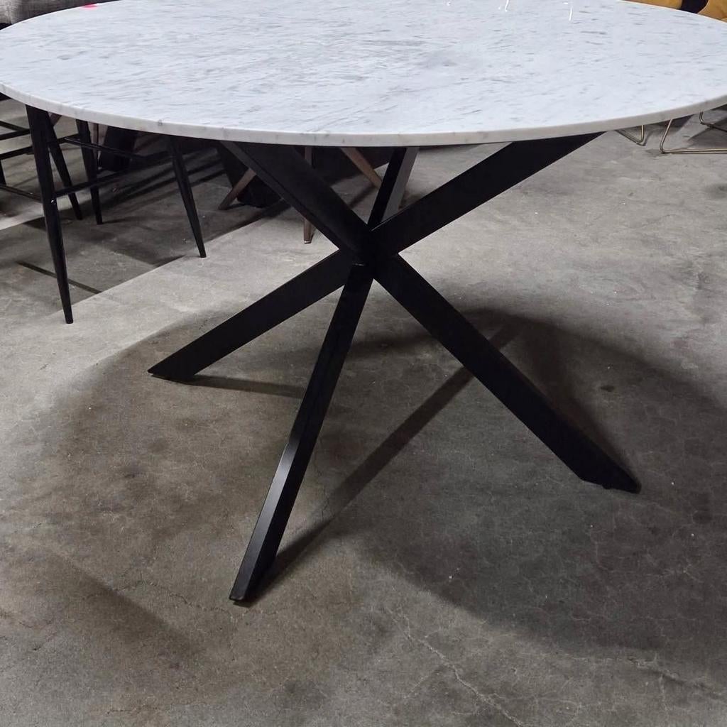 Ronde Wit Marmeren Eettafel Tomochi 120 cm Light & Living, Ophalen