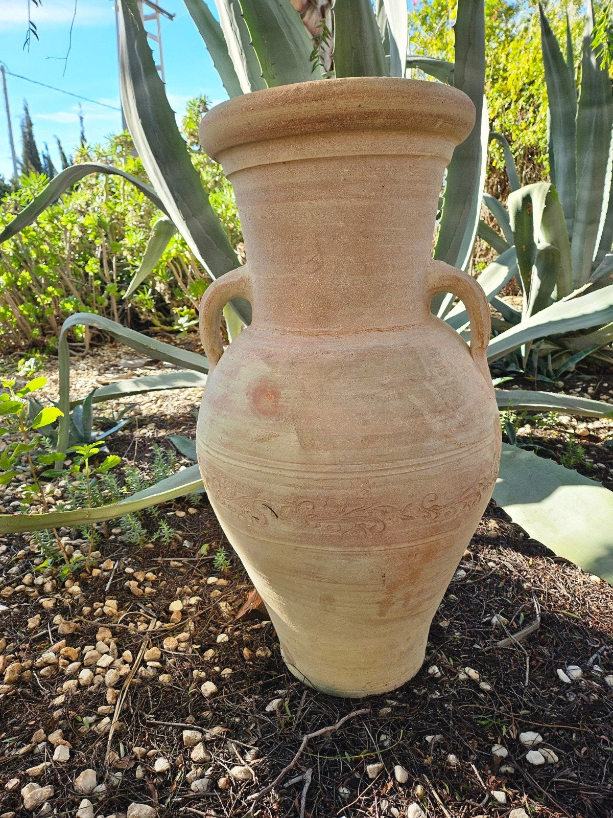 Amphora kruik terra cotta, Ophalen, Nieuw