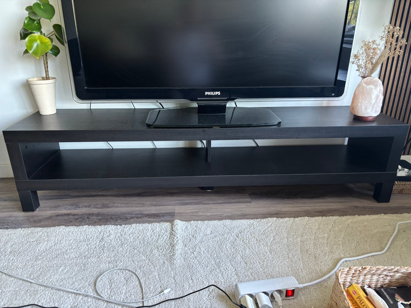 Tv meubel klein zwart, Ophalen, Gebruikt, 25 tot 50 cm, 150 tot 200 cm