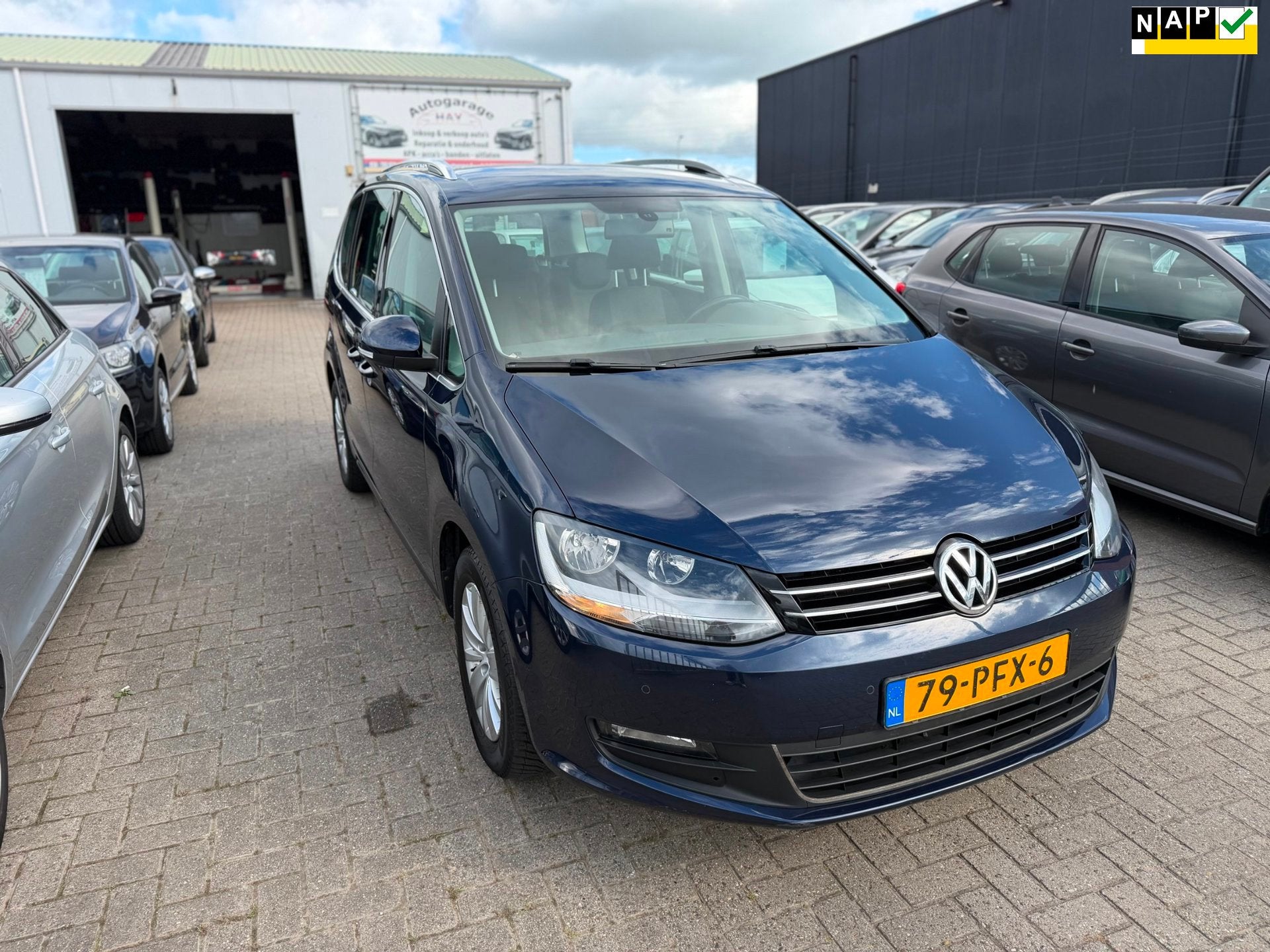Volkswagen Sharan 2.0 TDI Comfortline 7p|Automaat, Euro 5, Gebruikt, Blauw, 7 stoelen