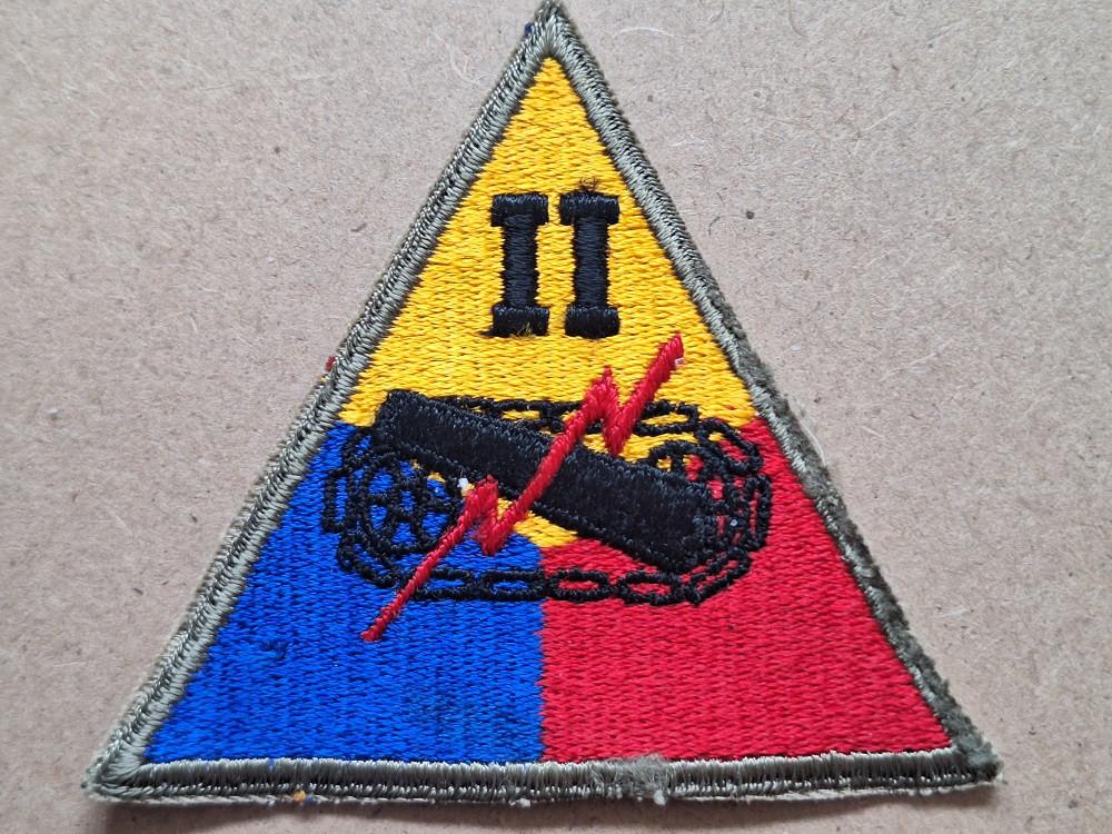 WWII US 2nd Armored Corps patch, Verzenden, Amerika, Embleem of Badge