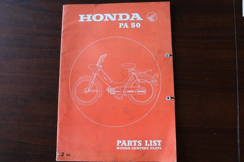 HONDA PA50 1976 ? parts list PA 50 onderdelen boek, Fietsen en Brommers, Ophalen of Verzenden, Gebruikt