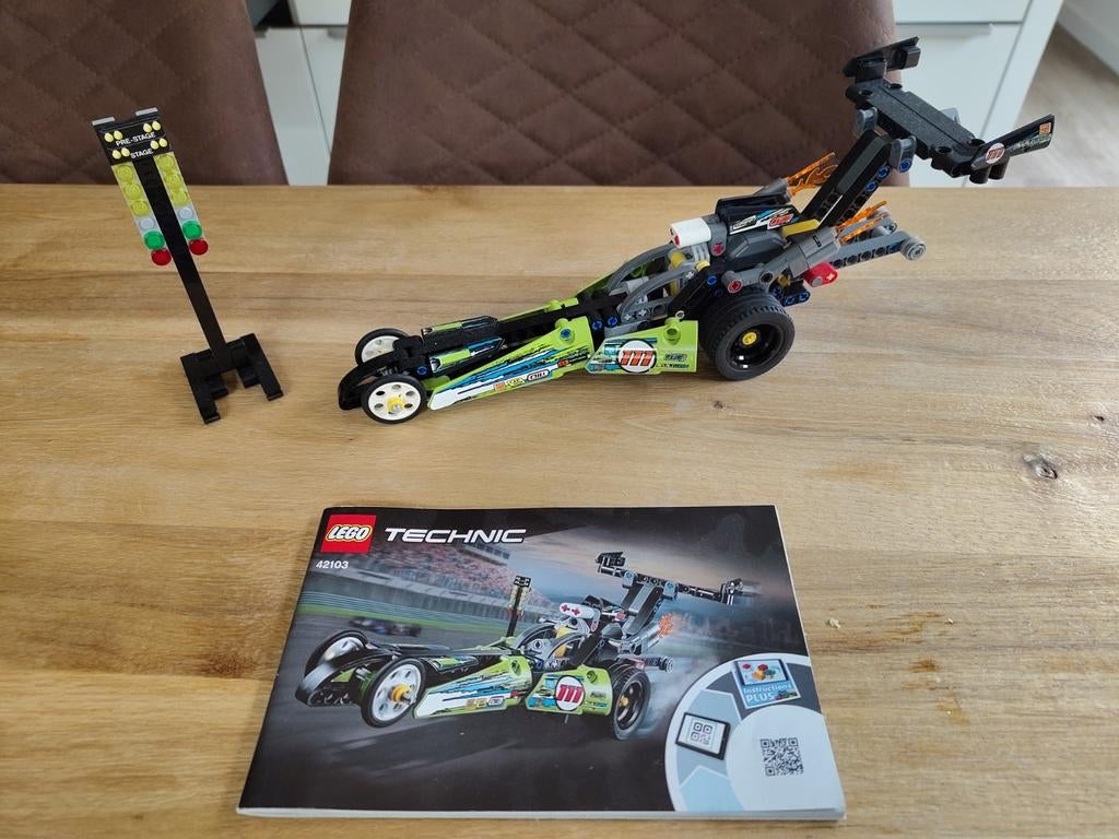 Lego Technic 42103 Dragster, Gebruikt, Lego, Compleet, Ophalen of Verzenden