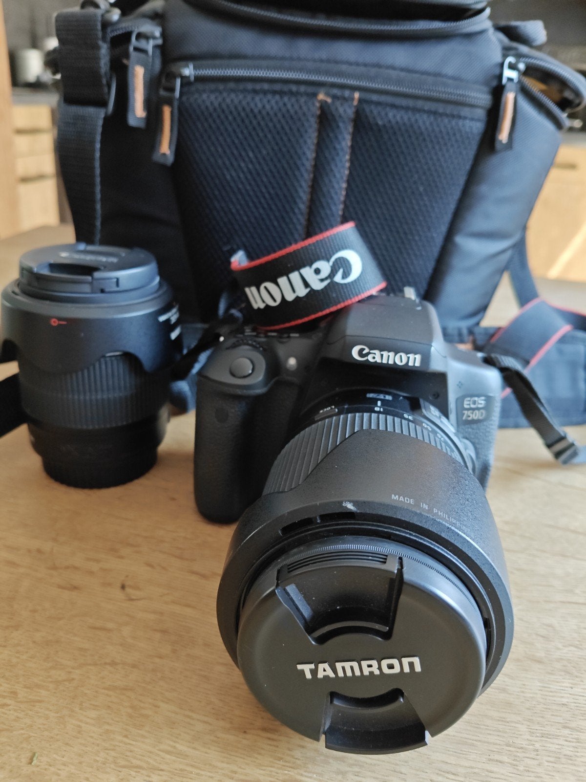 Canon EOS 750D Spiegelreflexcamera met 3 lenzen, extra accu, Cameratas, Spiegelreflex, Canon, Ophalen of Verzenden