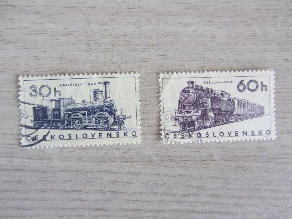 Ceskoslovensko 1966 Locomotives Postzegels, Ophalen of Verzenden, Gestempeld, Treinen