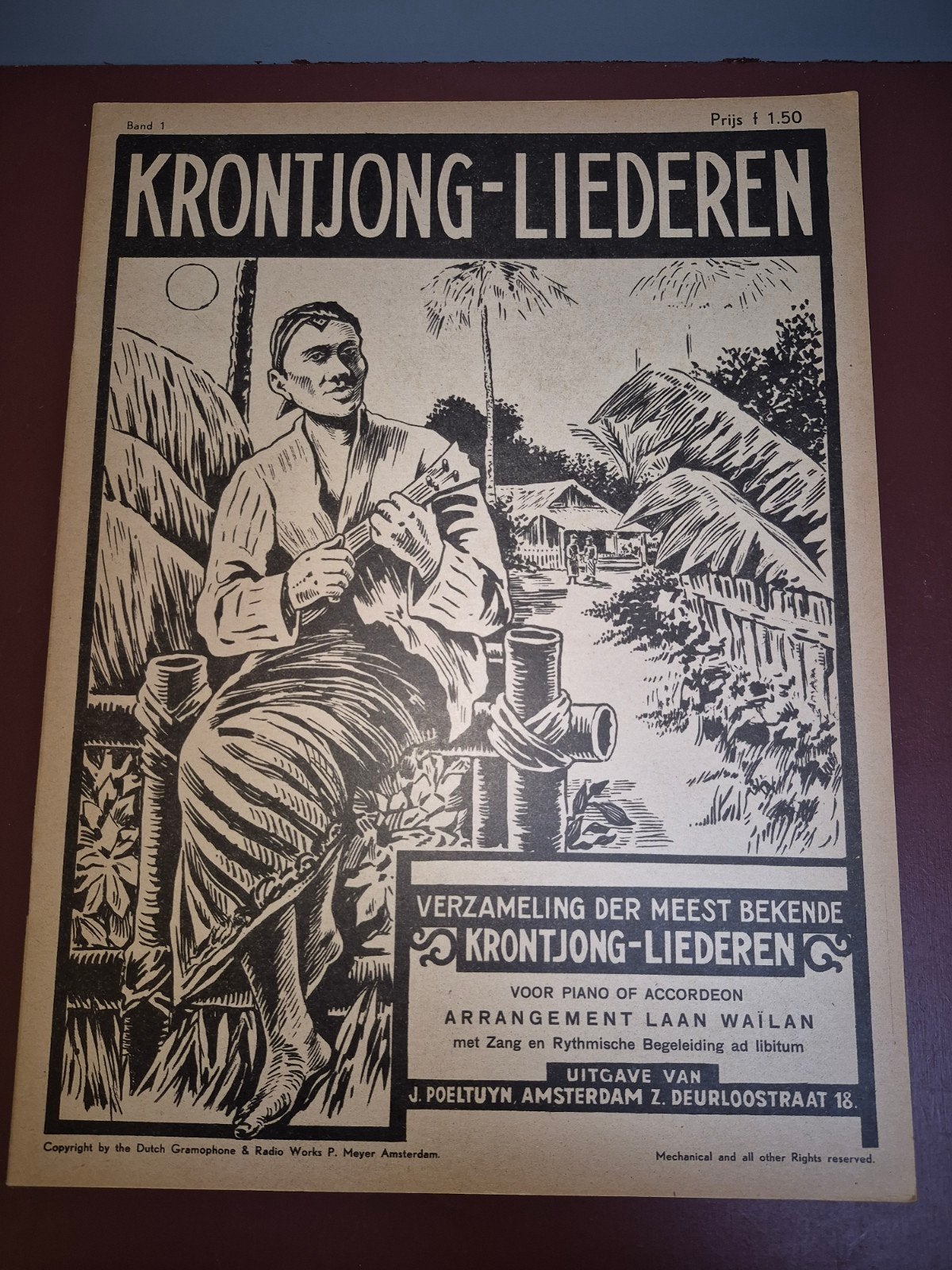 Krontjong-Liederen - Verzameling Meest Bekende Liederen, Gebruikt, Wereldmuziek, Overige soorten, Ophalen of Verzenden