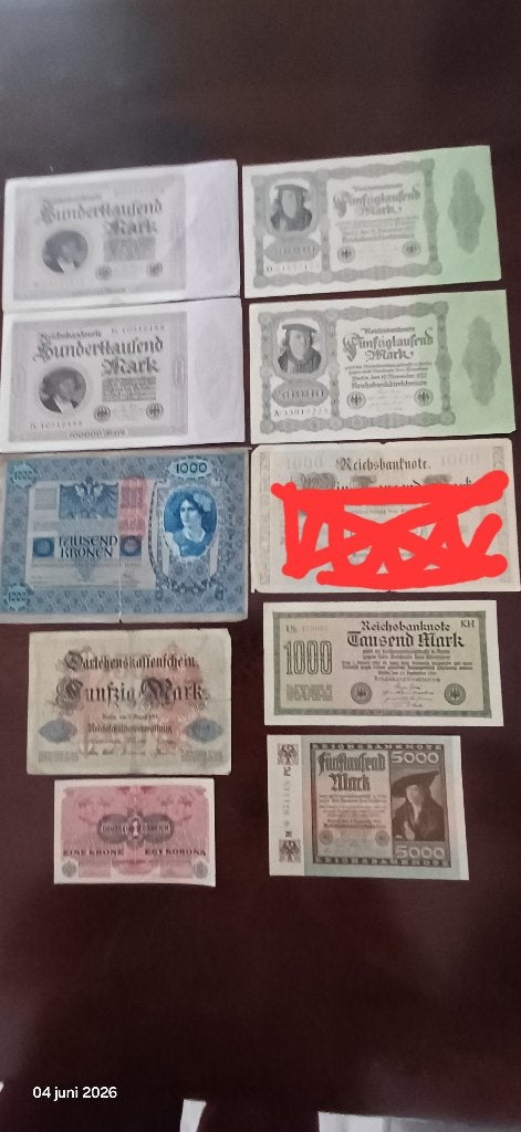 Oorlogsgeld, Postzegels en Munten, Bankbiljetten | Europa | Niet-Eurobiljetten, Ophalen of Verzenden, Duitsland, Los biljet