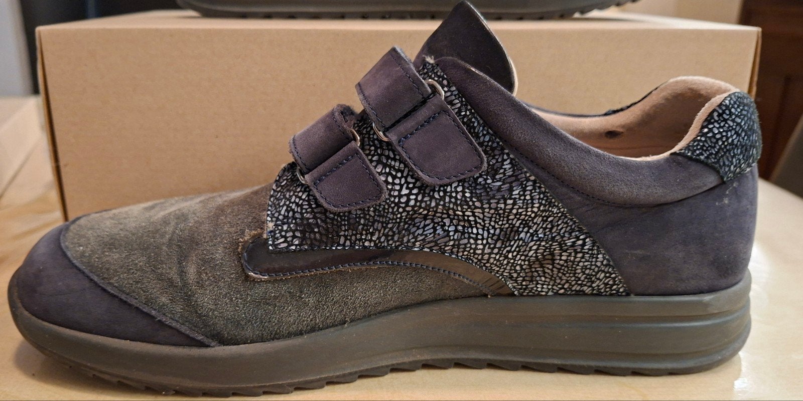 Nimco 7000 Ingrid Velcro damesschoen 42 navy, UK 8, Kleding | Dames, Ophalen of Verzenden, Blauw, Sneakers of Gympen