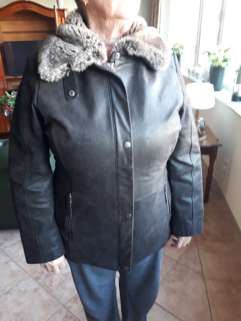 leren damesjas, Maat 38/40 (M), Bruin, Ophalen of Verzenden, Zo goed als nieuw