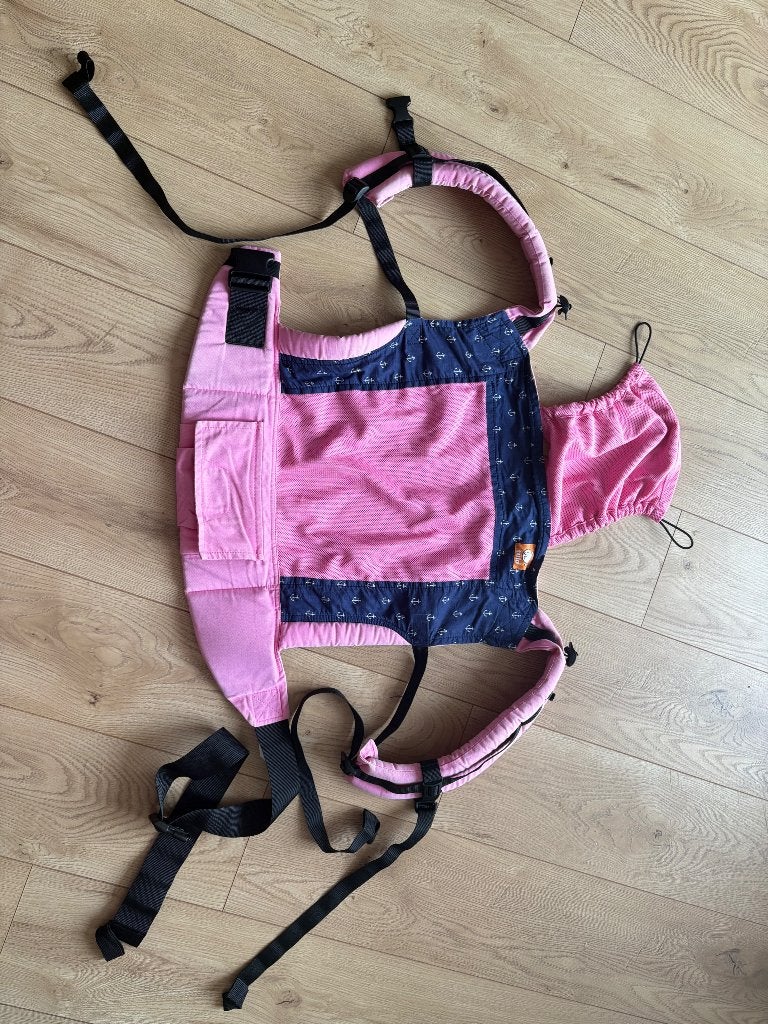 Tula Toddler draagzak 11-27 kg | roze/navy | ankerprint, Overige merken, Buik of Rug, Ophalen of Verzenden, Zo goed als nieuw