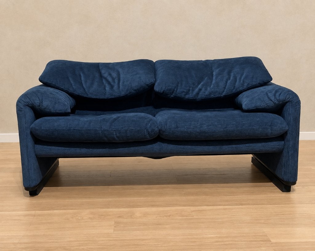 ZGAN Cassina Maralunga 2-Zits + GARANTIE, 150 tot 200 cm, 75 tot 100 cm, Rechte bank, Stof