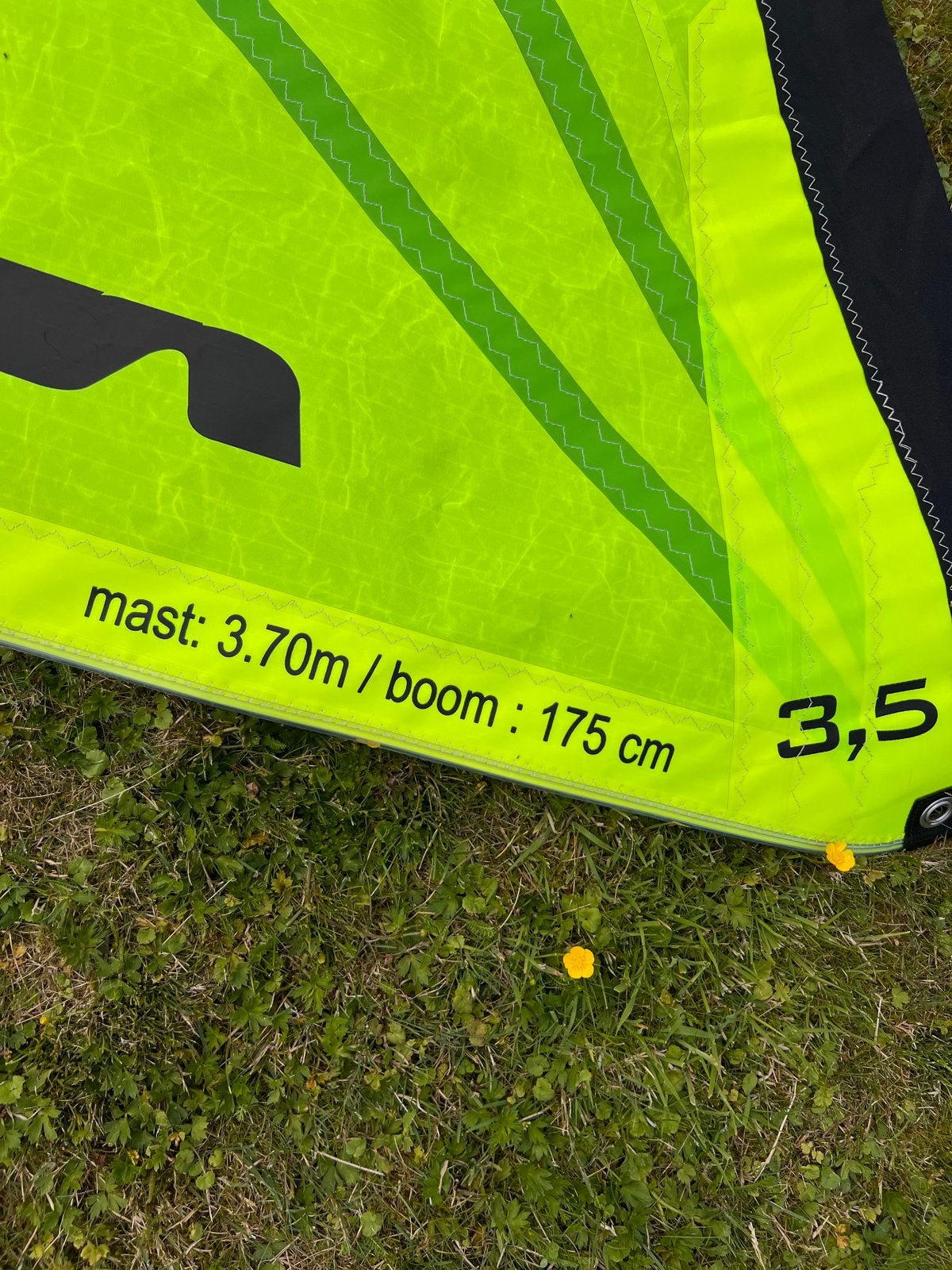 Windsurf Zeil, Watersport en Boten, Windsurfen, Met giek, 3.5 tot 5 m², Zo goed als nieuw, Complete set