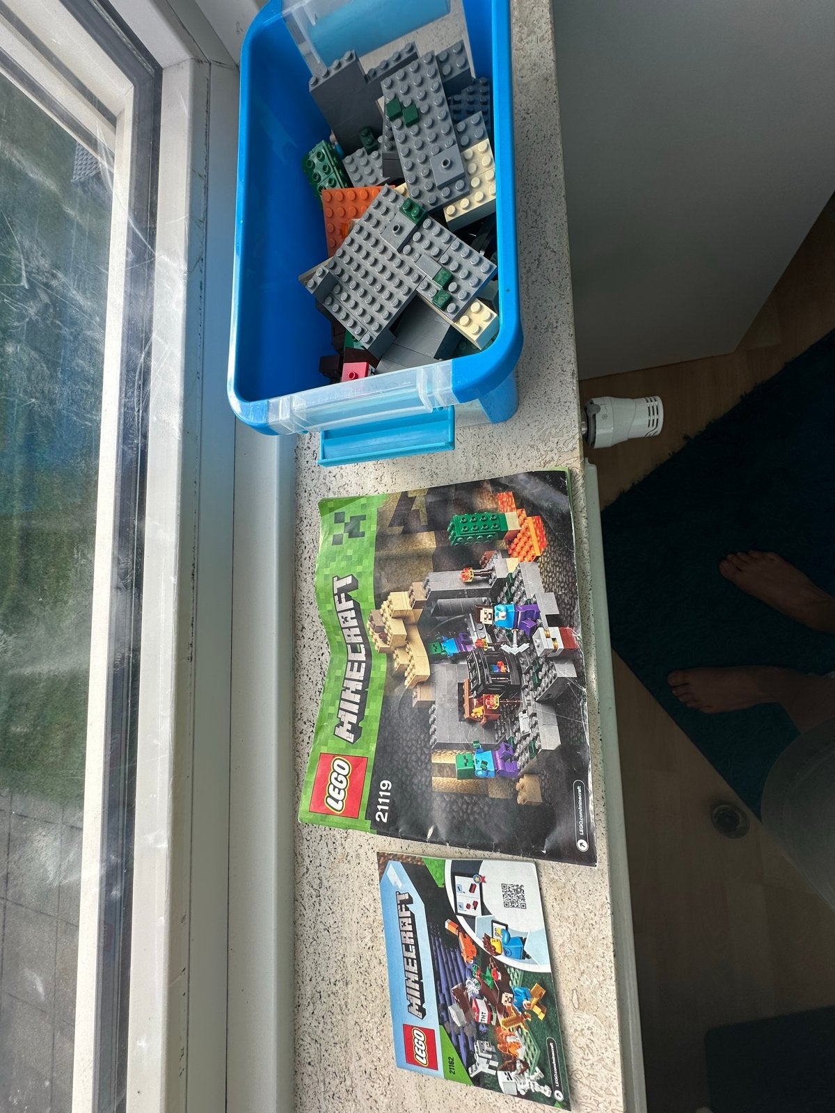 LEGO Minecraft sets 21119 en 21162 met instructies, Gebruikt, Minecraft, Lego, Ophalen of Verzenden