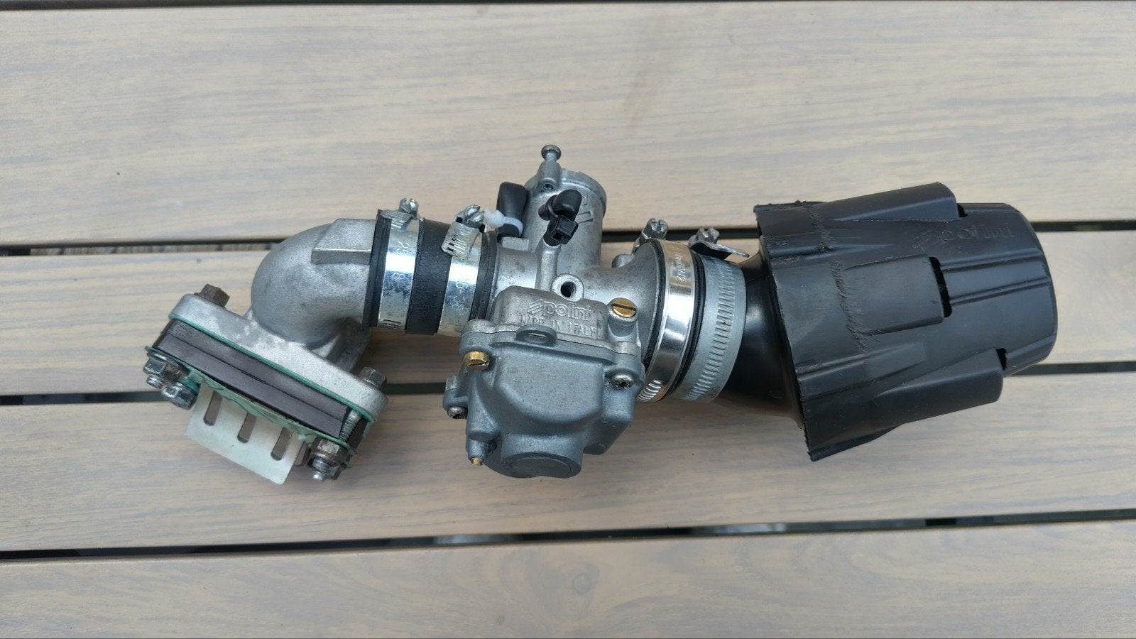Polini CP 17,5 carburateur voor Peugeot verticaal, Ophalen of Verzenden, Zo goed als nieuw, Carburateur, Polini