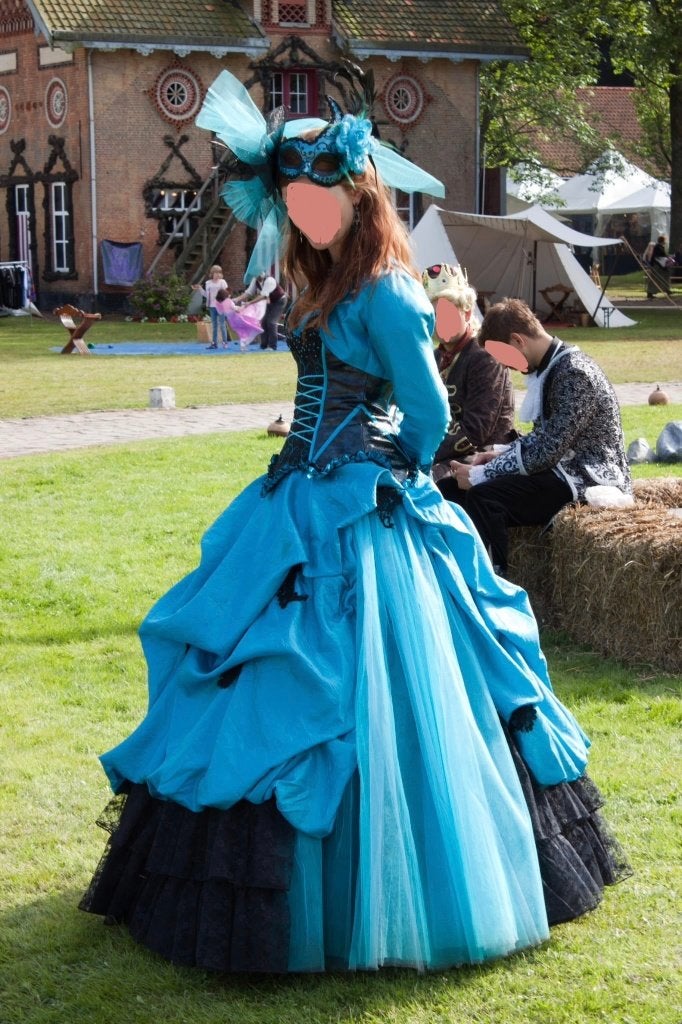 Fantasy cosplay jurk, baljurk maat 36, Ophalen of Verzenden, Gebruikt, Pak of Jurk