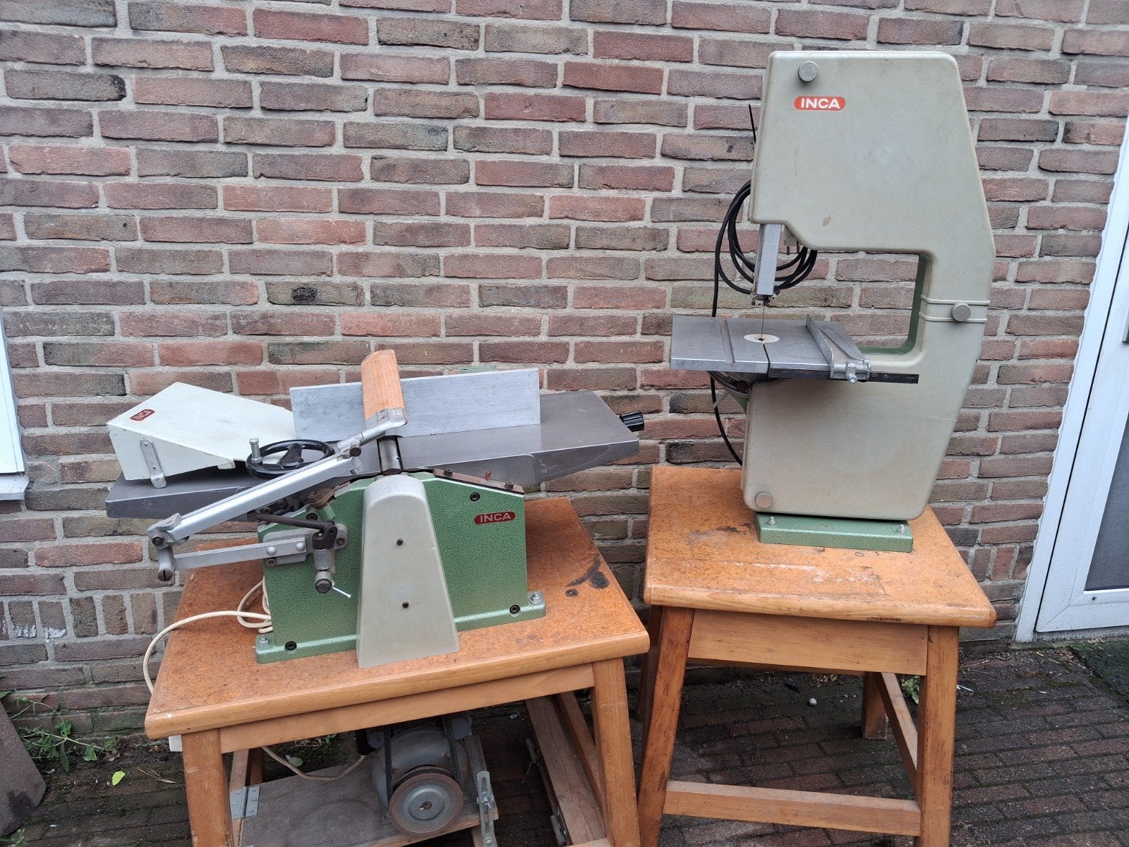 Inca lintzaag en vlakvandiktebank op 230v., Ophalen