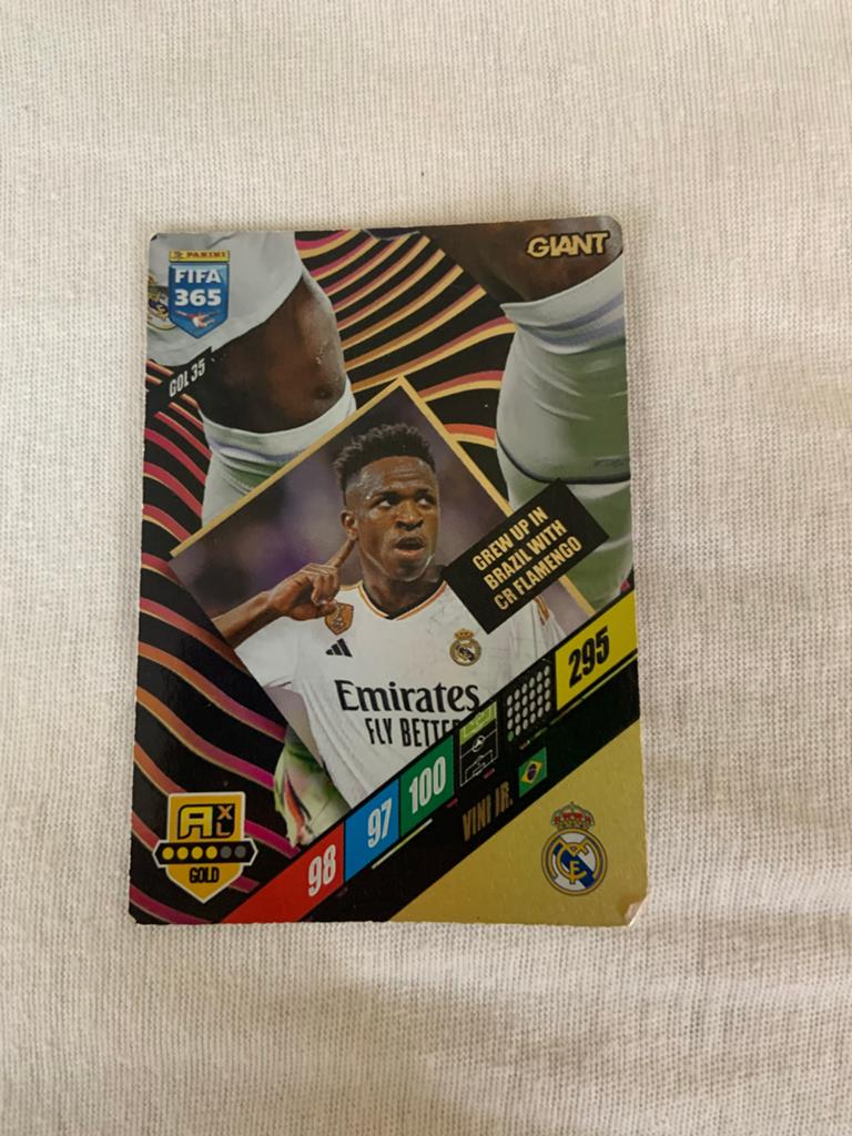 Panini FIFA 365 Adrenalyn XL 2024 Vini Jr. Spelerskaart, Ophalen of Verzenden, Zo goed als nieuw, Buitenlandse clubs, Spelerskaart