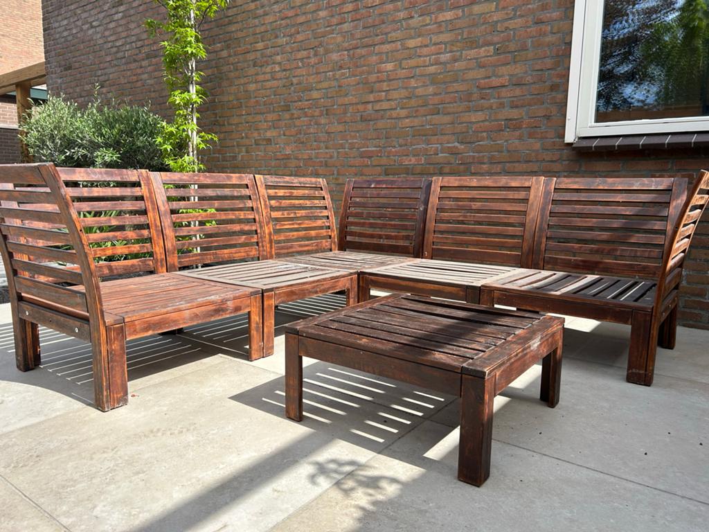 IKEA Äpplarö loungeset met kussens, Ophalen, 5 zitplaatsen, Gebruikt, Loungeset