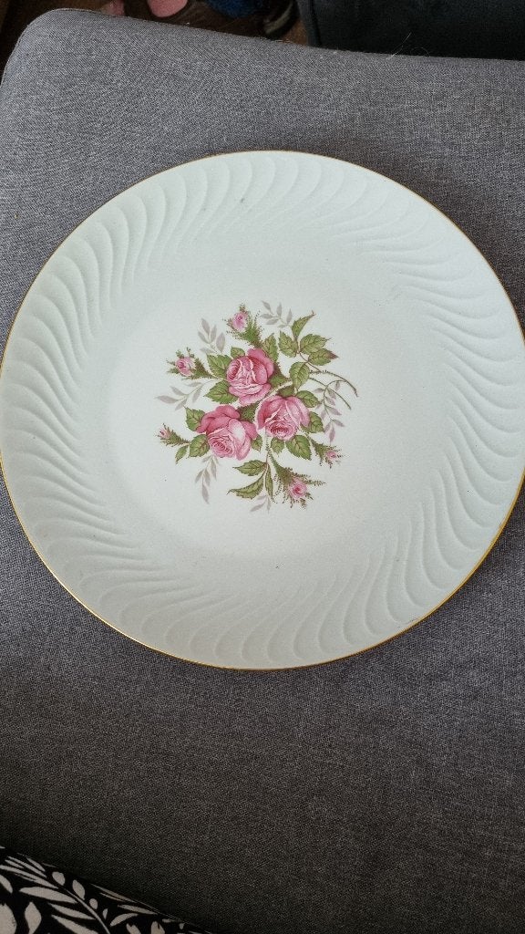 Vintage Bareuther Waldsassen Moosrose Taartschaal, Ophalen of Verzenden