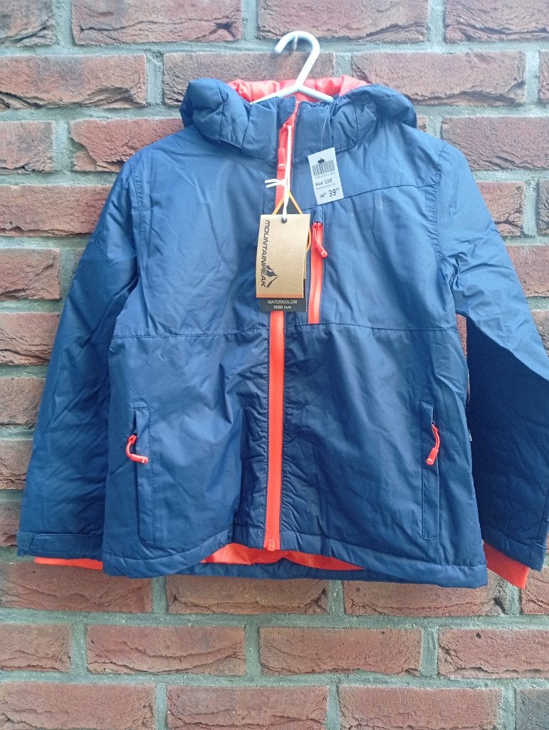 Mountain Peak blauwe ski-jas maat 128, Kinderen en Baby's, Jongen of Meisje, Nieuw, Ophalen of Verzenden, Mountain Peak