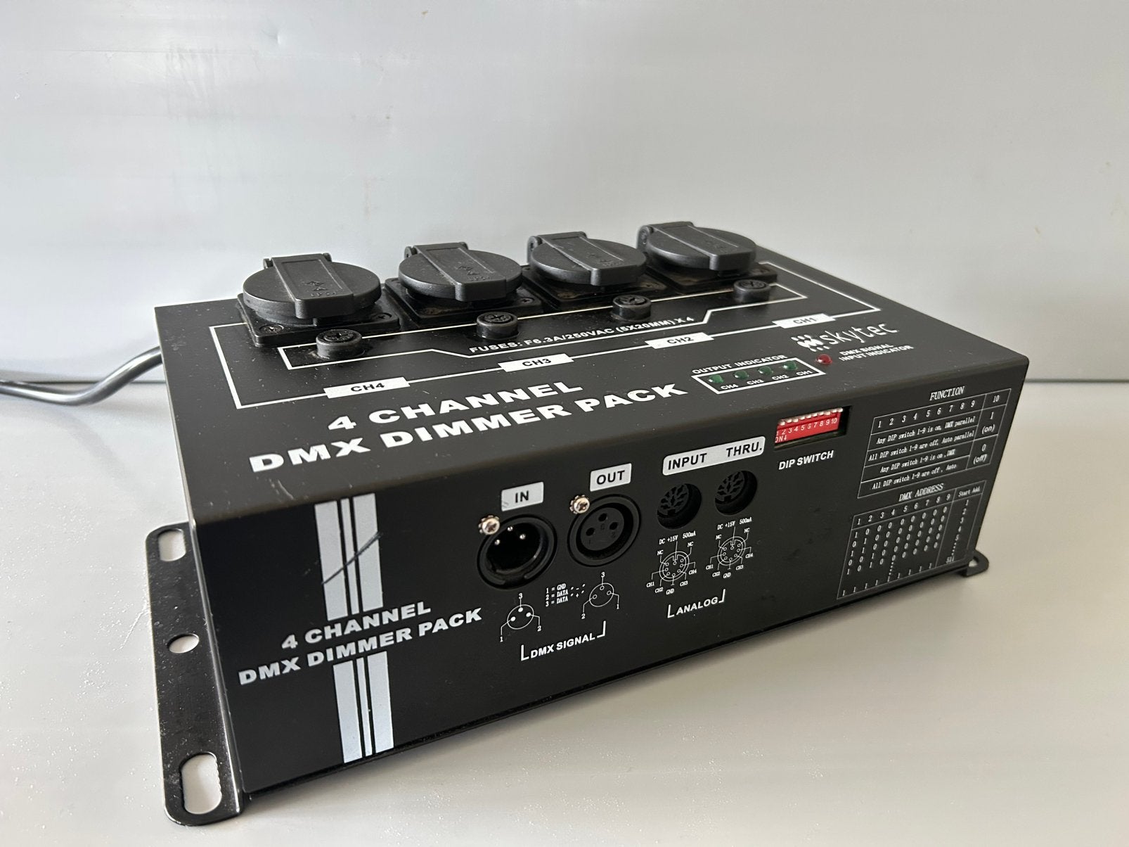 Skytec 4 channel DMX dimmer pack, Muziek en Instrumenten, Licht en Laser, Ophalen of Verzenden, Zo goed als nieuw, Licht