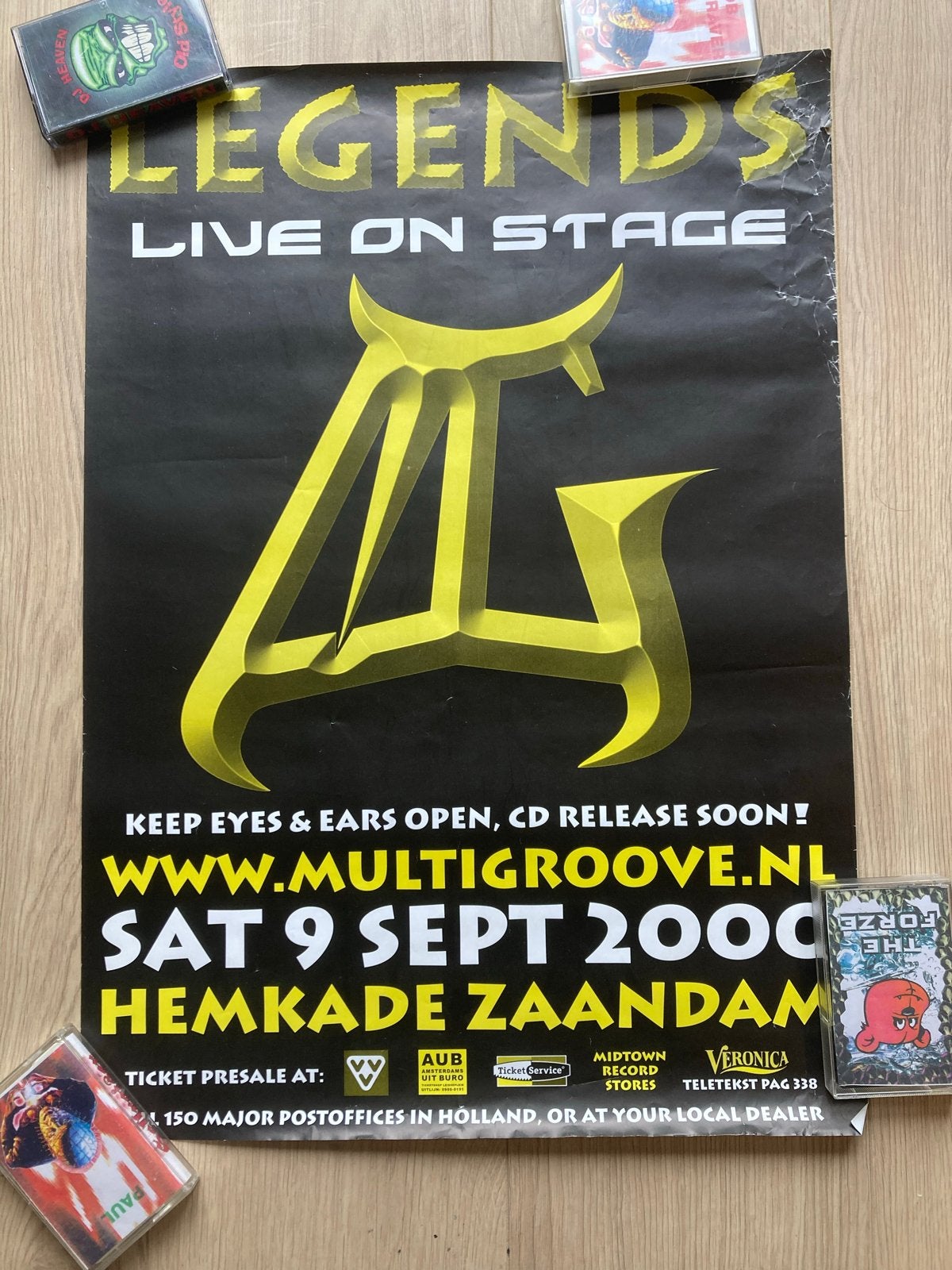Poster A3  Multigroove - Legends 2000, Ophalen of Verzenden, A1 t/m A3, Muziek, Rechthoekig Staand