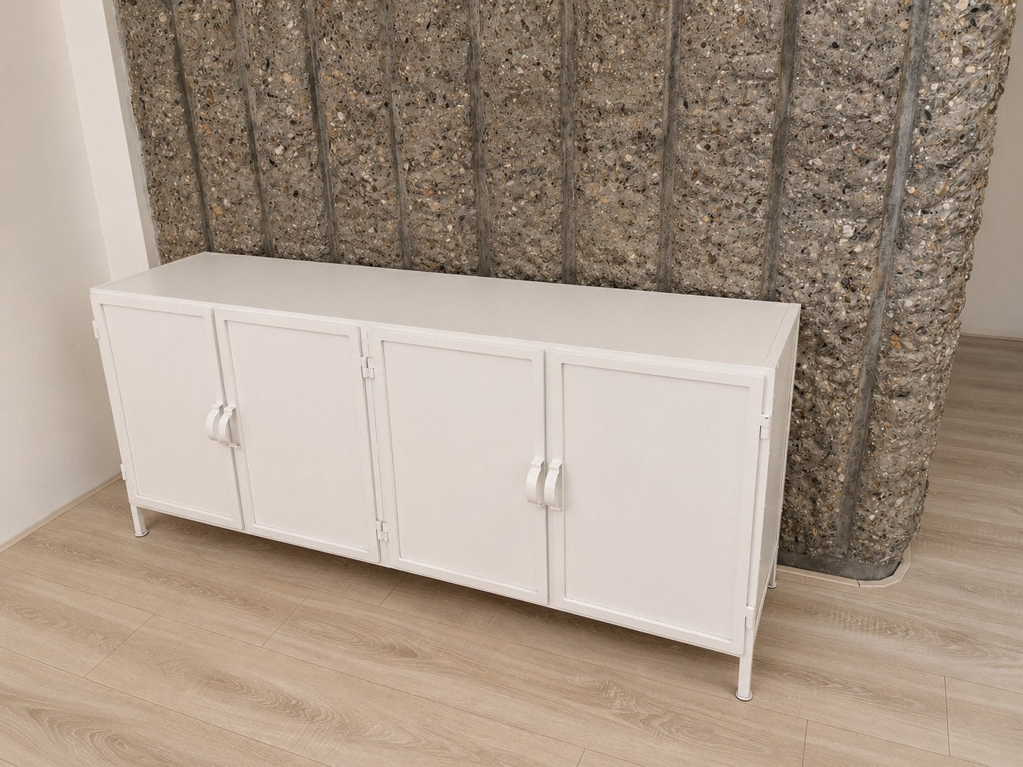 New Routz Dressoir Detroit – wit, Ophalen, 150 tot 200 cm, Zo goed als nieuw, Metaal