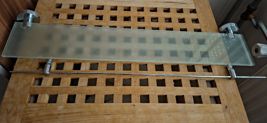 Te koop wegens renovatie: glazen douche plateau ., Ophalen, Zo goed als nieuw, Glas, Douche