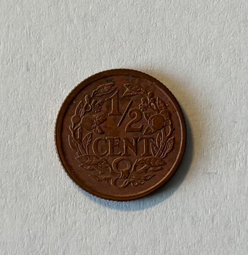 Halve cent - 1936, Ophalen of Verzenden, Koningin Wilhelmina, Overige waardes