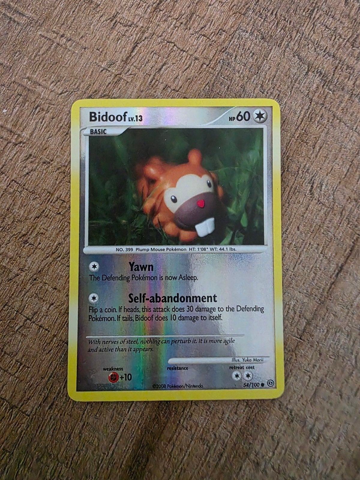 Bidoof lv.13 (STF54), Ophalen of Verzenden, Zo goed als nieuw, Losse kaart, Foil