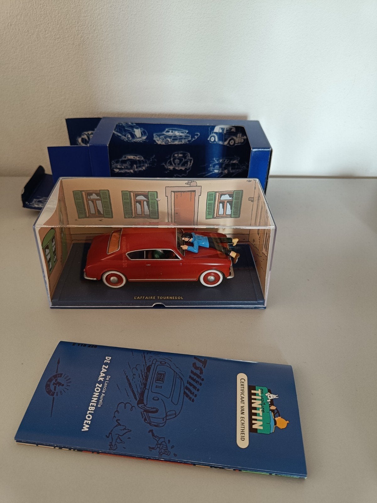 Kuifje auto Lancia Aurelia 1/43 - De Zaak Zonnebloem, Hobby en Vrije tijd, Modelauto's | 1:43, Ophalen of Verzenden, Zo goed als nieuw
