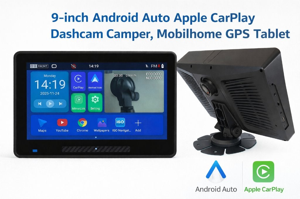 9" Andtroid DASHCAM Tablet Camper, Auto GPS Navigatie - TMC, Ophalen of Verzenden, Nieuw