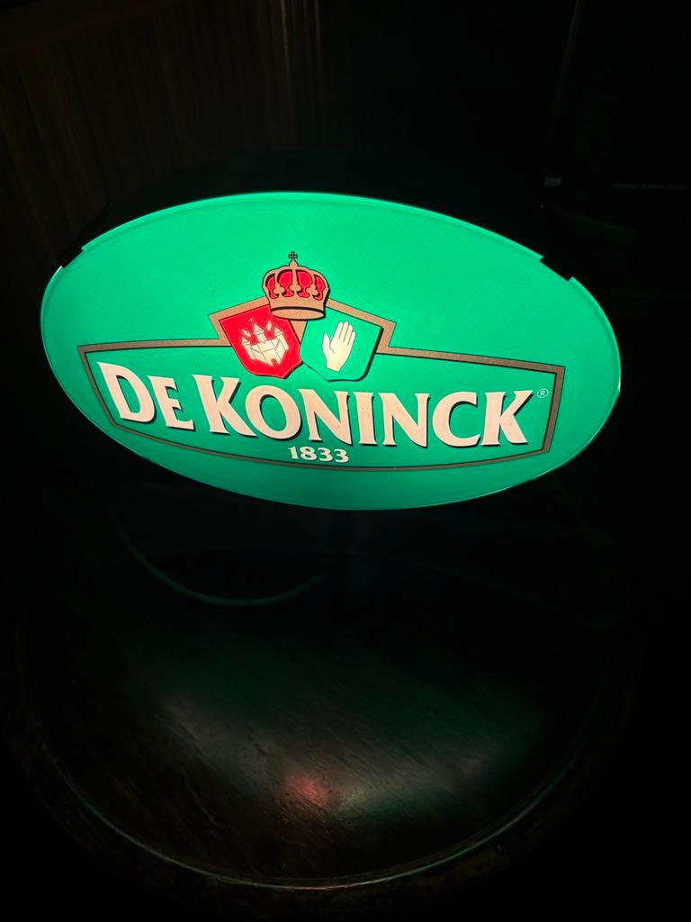 De Koninck Lichtreclame - Dubbelzijdig, Verzamelen, Merken en Reclamevoorwerpen, Ophalen of Verzenden, Gebruikt, Lichtbak of (neon) lamp