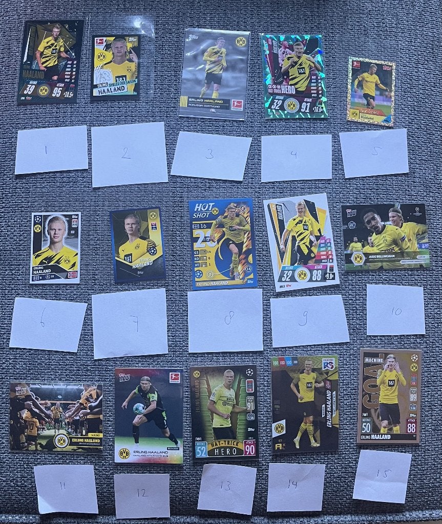 Erling Haaland Topps Panini kaarten, Verzenden, Zo goed als nieuw, Sport