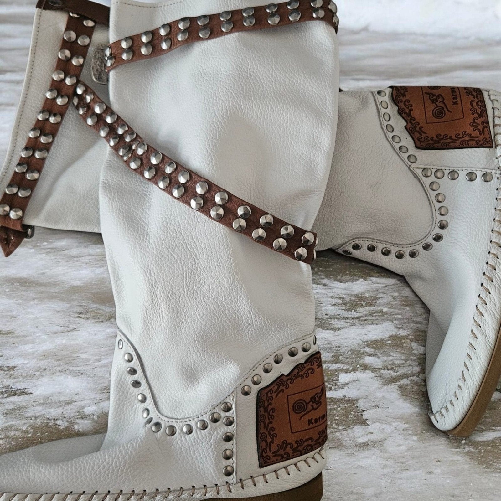 Nieuwe witte laarzen Karma Of Charme , maat 38, Kleding | Dames, Verzenden, Nieuw, Wit, Hoge laarzen