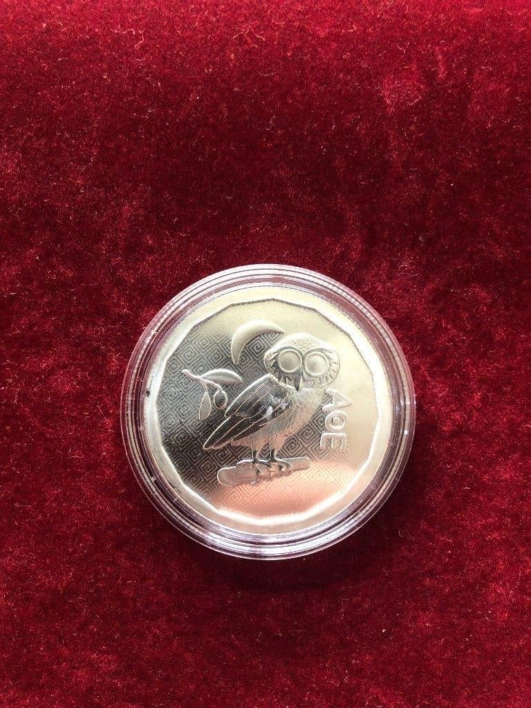 1 oz zilver „Eule von Athen 2023”  Athene Uil  Athenean Owl, Ophalen of Verzenden, Zilver
