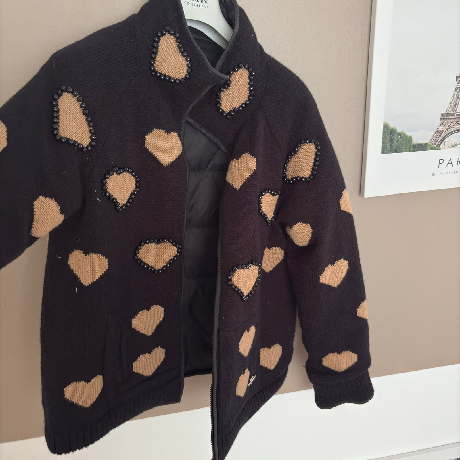 TWIN SET puffer reversible jas zwart /bruin XL, Verzenden, Zo goed als nieuw, Maat 46/48 (XL) of groter, Zwart