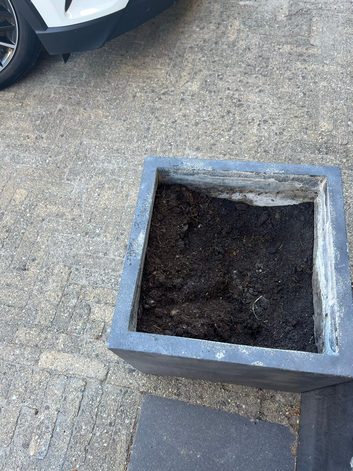 Grote vierkante plantenbakken van beton/steen, Ophalen, Gebruikt, Balkon, Minder dan 60 cm