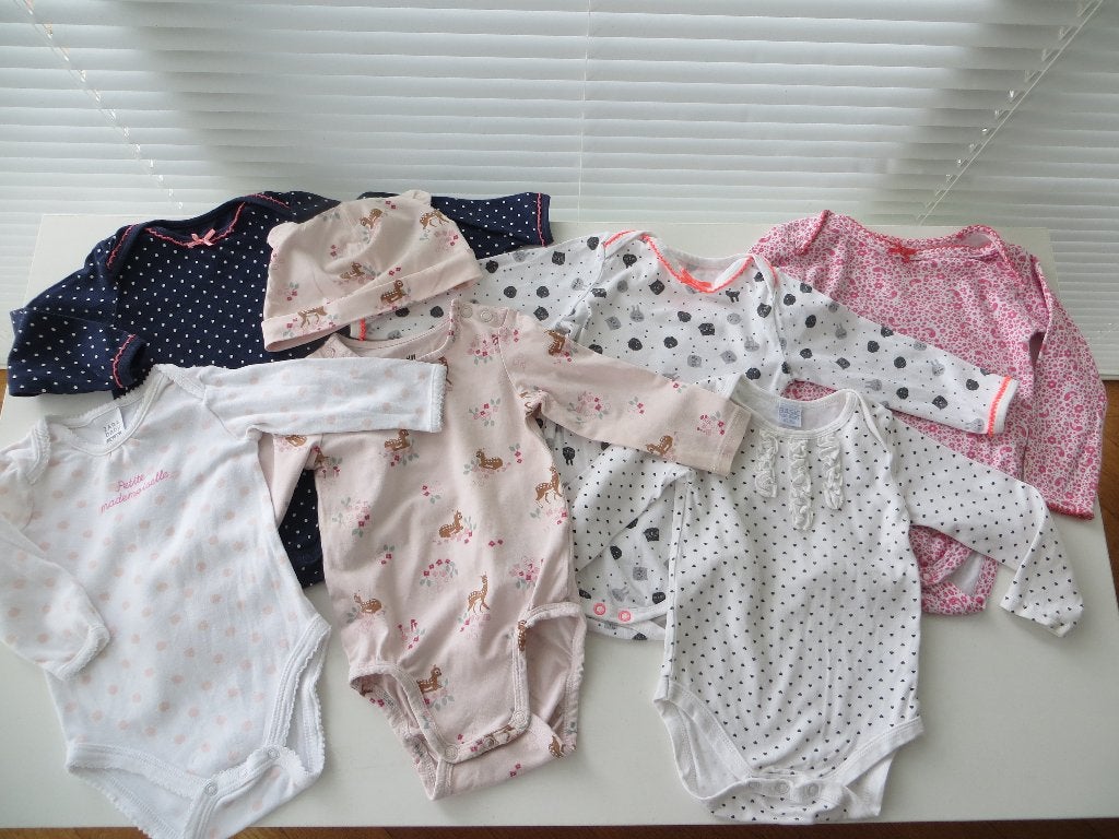 6 Rompers lange mouw ZARA H&M HEMA Stretch Katoen Mt 62/68, Nacht- of Onderkleding, Meisje, Ophalen of Verzenden, Zo goed als nieuw