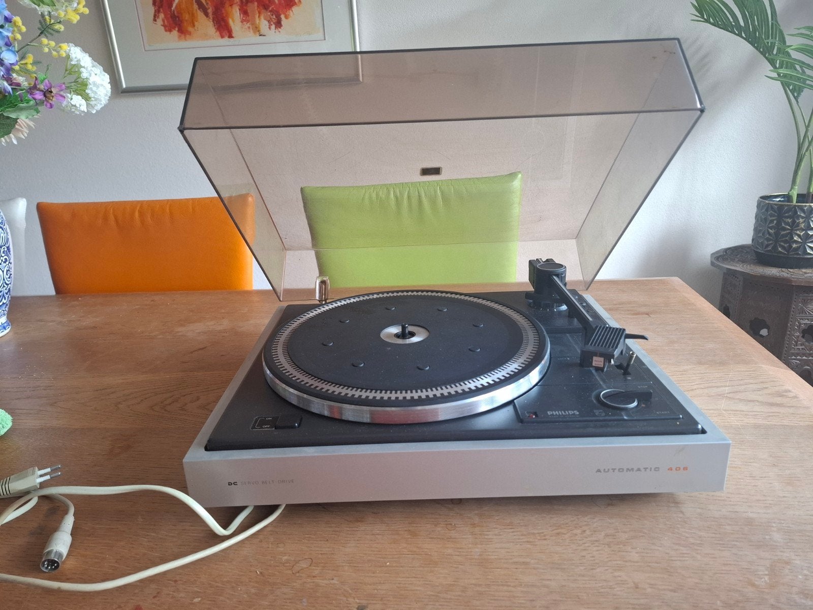 Philips Automatic 406 Platenspeler - Vintage Geluid, Ophalen, Gebruikt, Platenspeler, Philips
