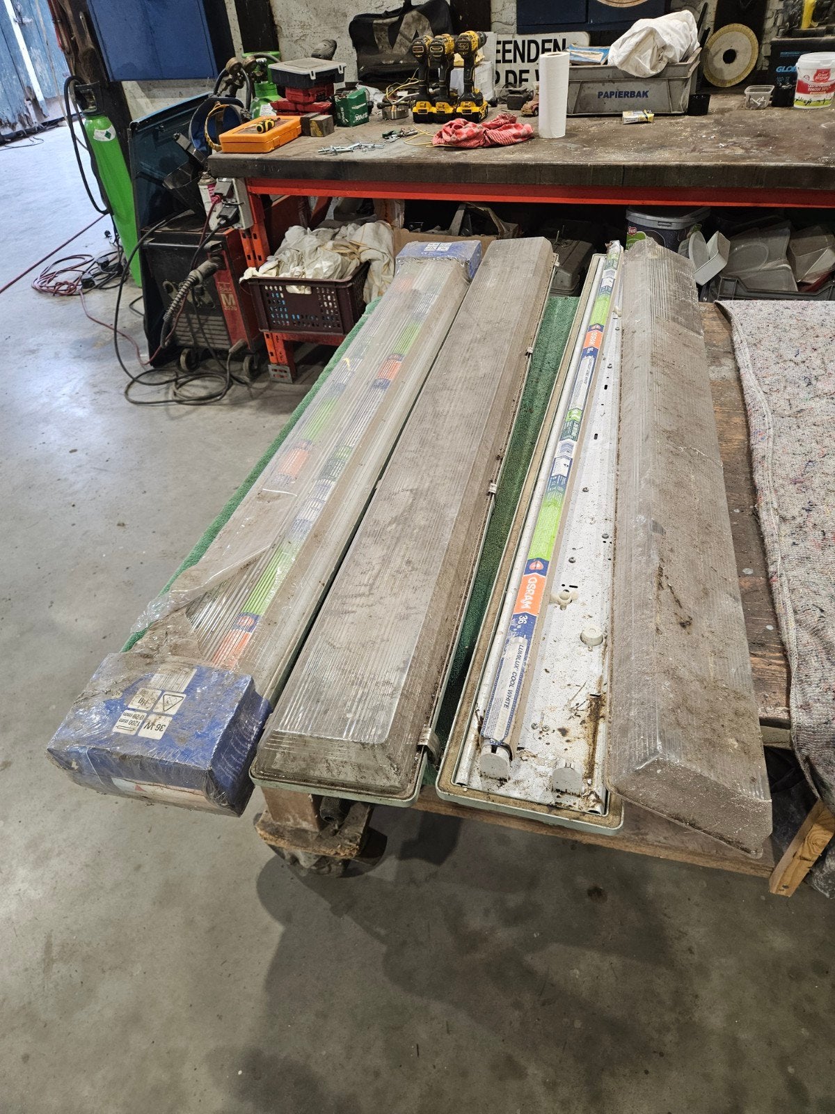 TL-armaturen 36W - 1200mm (3 stuks), Ophalen, Gebruikt, Overige merken, Overige typen