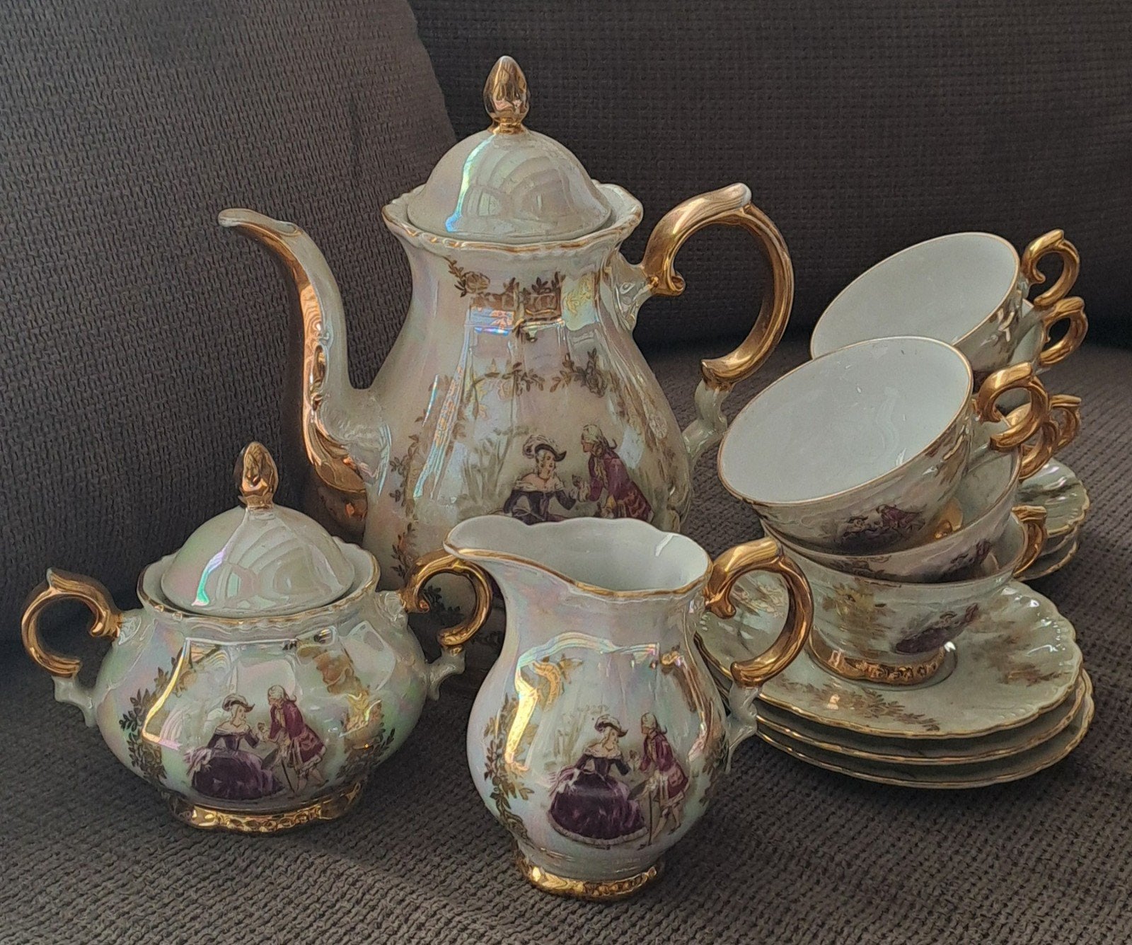 Vintage Bavaria Porseleinen Koffie/Theeservies - 15 Delig, Ophalen